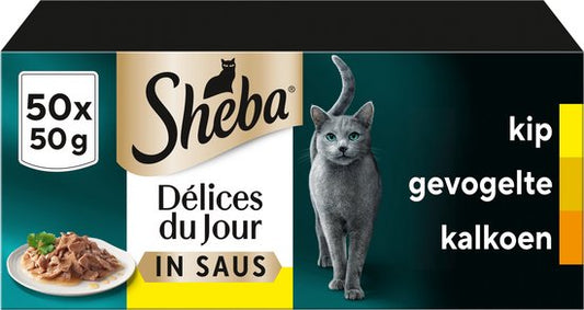 Sheba Kattenvoer - Délices Du Jour - Gevogelte Saus