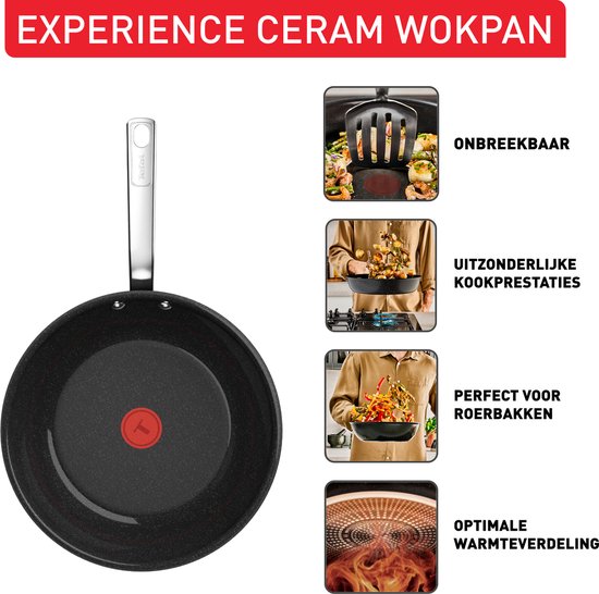 Tefal Experience Ceram Keramische Wokpan Ø28 cm