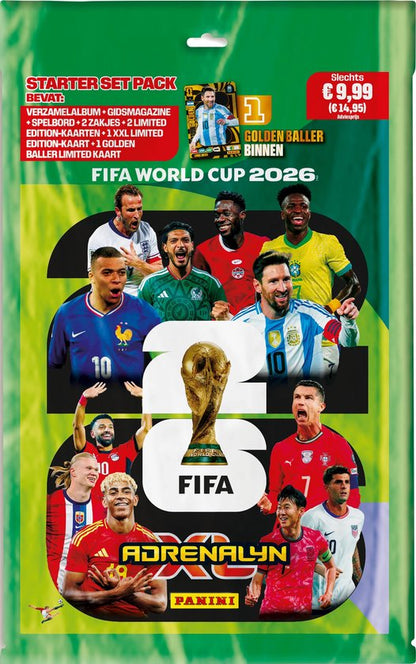 Panini Adrenalyn XL2026 Starter pack kaarten Binder