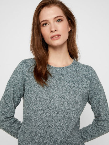 Vero Moda Vmdoffy Ls O-neck Blouse Sea Moss Dames S