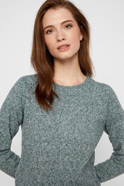 Vero Moda Vmdoffy Ls O-neck Blouse Sea Moss Dames S