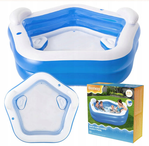 Bestway Vijfhoekig Familiezwembad 213x207x69 cm