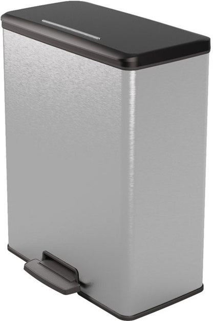 Curver Decobin Prullenbak - 65L - Rechthoekig - Zilver Metallic