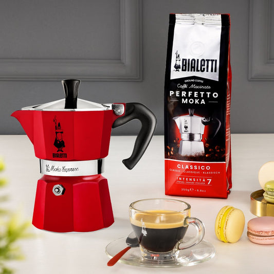 Bialetti Moka Express 6 Kops Rood