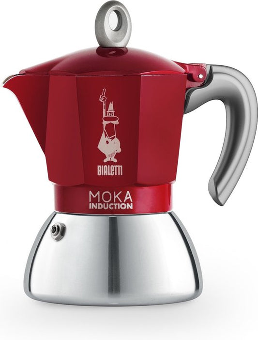 Bialetti Moka Induction Percolator 4 Kops Rood
