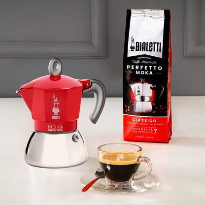 Bialetti Moka Induction Percolator 4 Kops Rood
