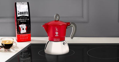 Bialetti Moka Induction Percolator 4 Kops Rood