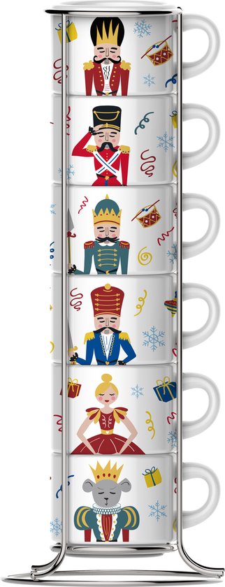 Bialetti Nutcracker Espressokopjes Set 6 Stuks