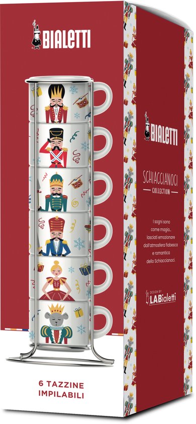 Bialetti Nutcracker Espressokopjes Set 6 Stuks