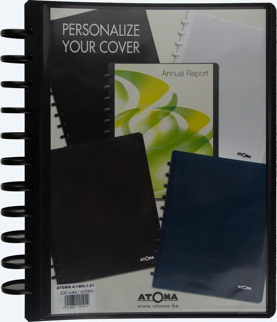 Atoma showalbum A4 100 Hoezen 11-rings Personaliseerbare PP kaft