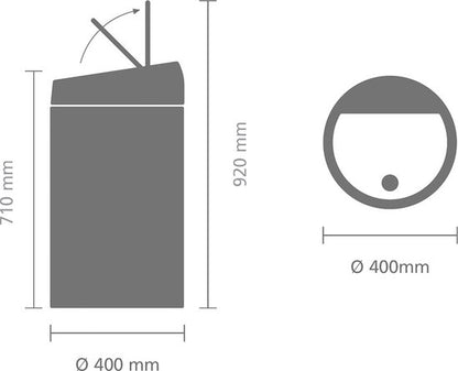 Brabantia Touch Bin Prullenbak - 60 liter - Matt Black