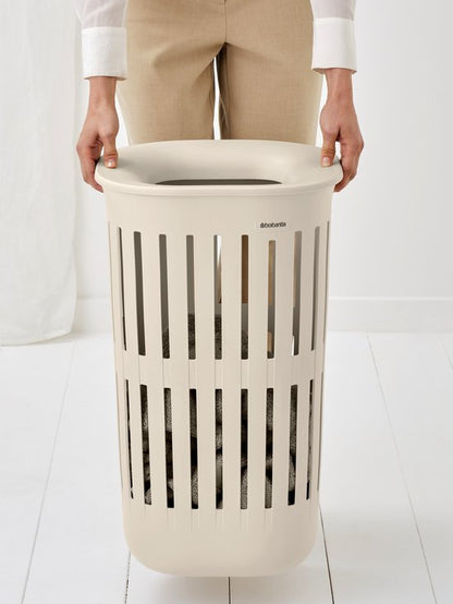 Brabantia Collect-It Wasmand - set van 2 - met Deksel - 55 l - Soft Beige