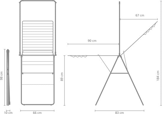 Brabantia HangOn Droogrek 25m - met Stang