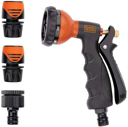 BLACK+DECKER Sproeikop met 3 Tuinslang Koppelingen