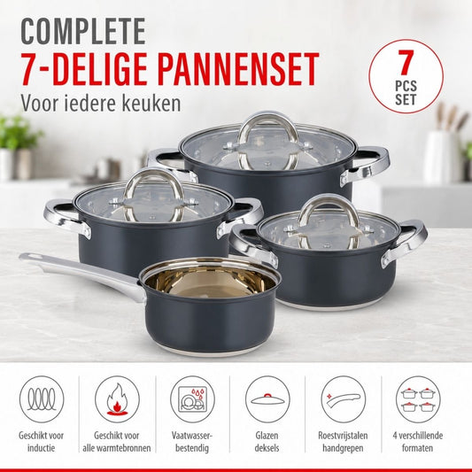 Alpina Inductie Pannenset 7-Delig