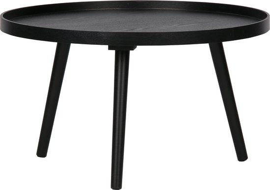 WOOOD Mesa Bijzettafel L - Hout - Zwart - 34xØ60