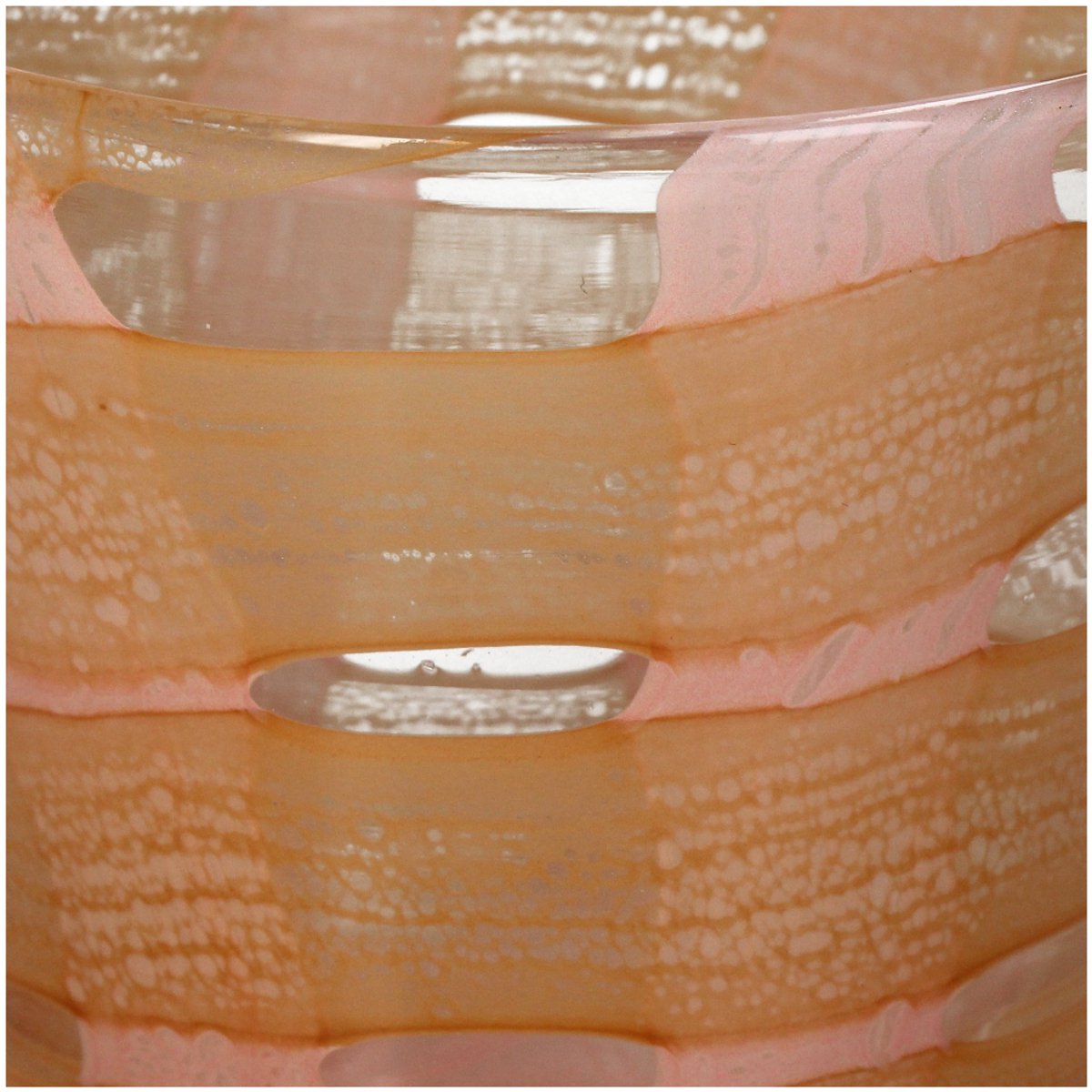 HD Collection Kaarsenhouder Glas Perzik 12x12x10,5cm