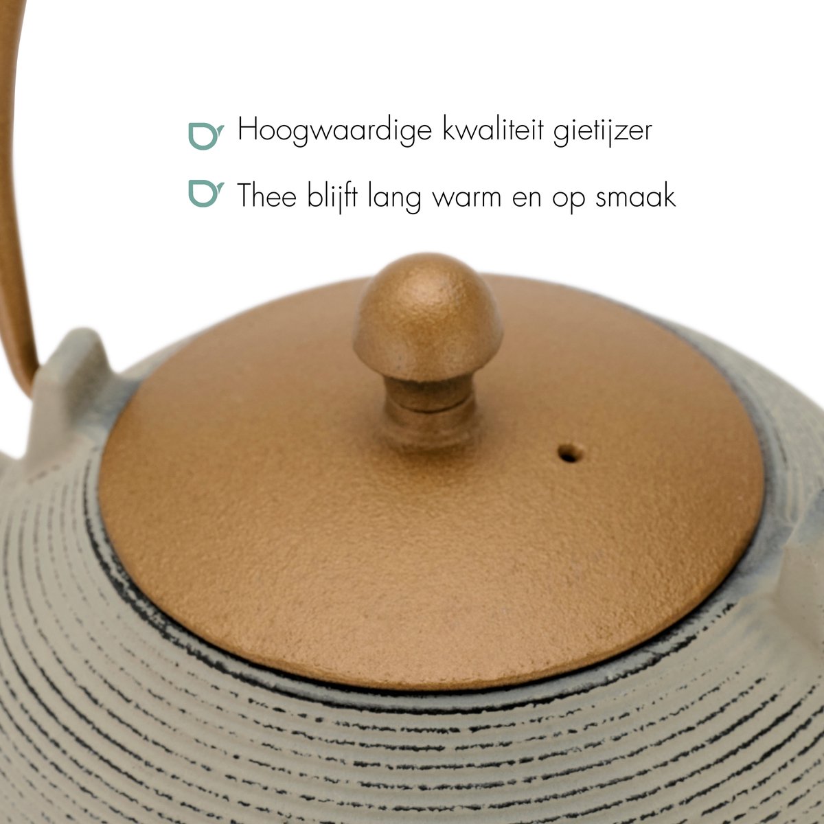 Bredemeijer Theepot Sakura 1,2L gietijzer met filter
