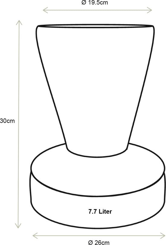 vtwonen Basic Vaas Zand Glas 26x26x30cm