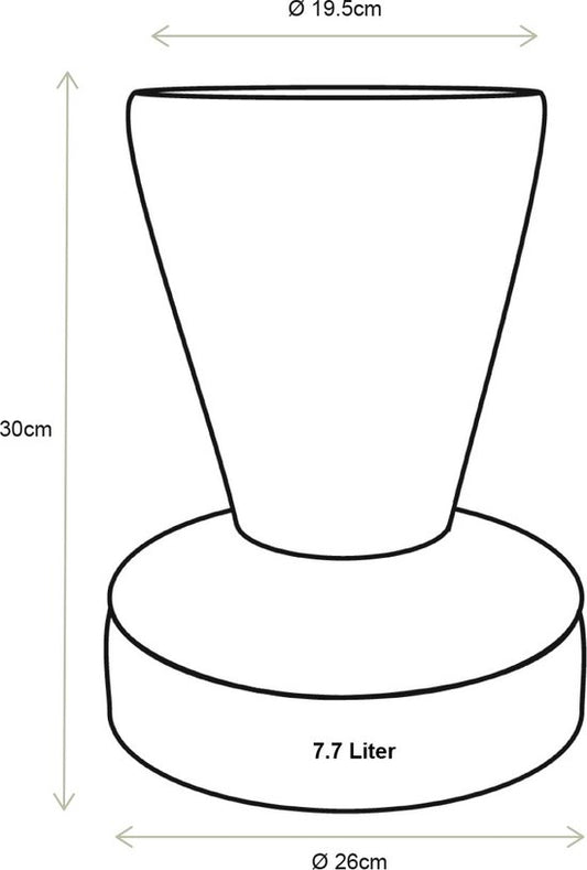 vtwonen Basic Vaas Zand Glas 26x26x30cm