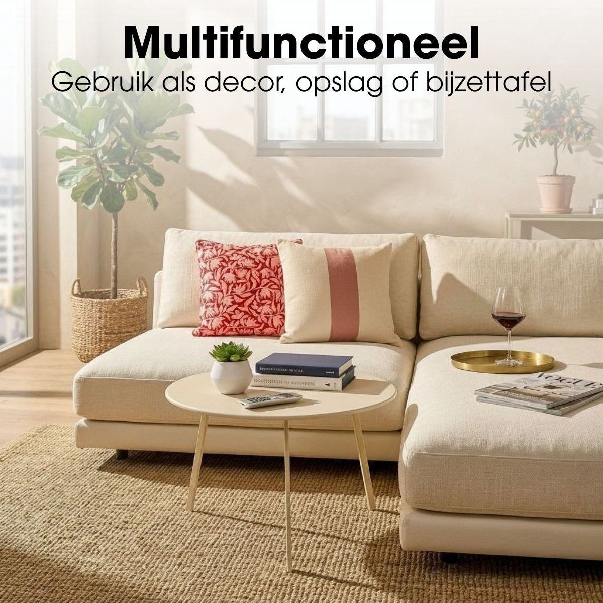 Mica Decorations Seatle Bijzettafel Rond voor Buiten