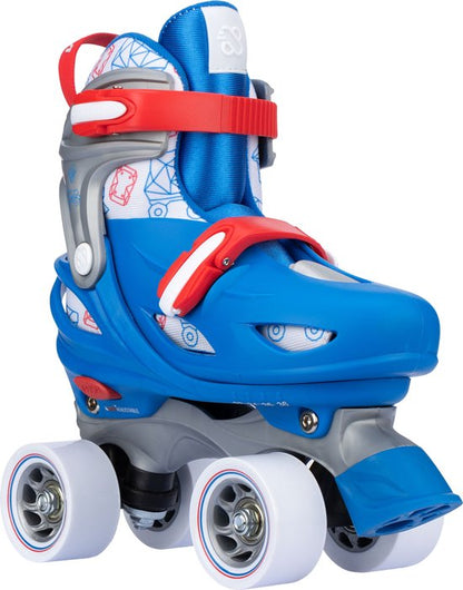 Nijdam Rolschaatsen Verstelbaar Geo Metricker Blauw Maat 33-36