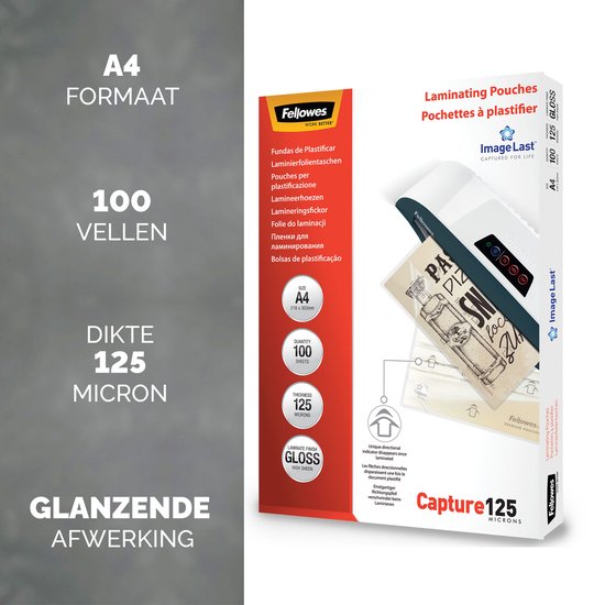 Fellowes lamineerhoezen A4 125 micron 100 stuks