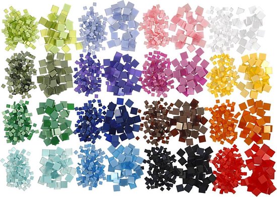 Mini mozaiek 5x5 mm kunststof