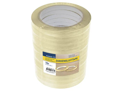 Raadhuis Zakkensluittape transparant 9mmx66m PP