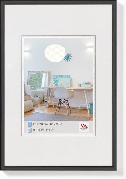 Walther New Lifestyle Kunststof lijst 30x45 cm zwart